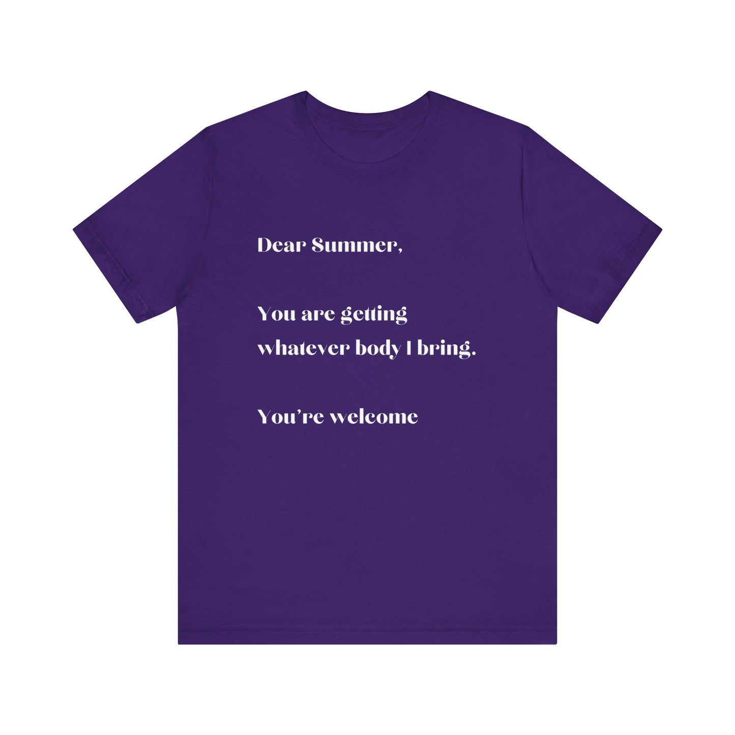 Summer Body WHT Short Sleeve Tee