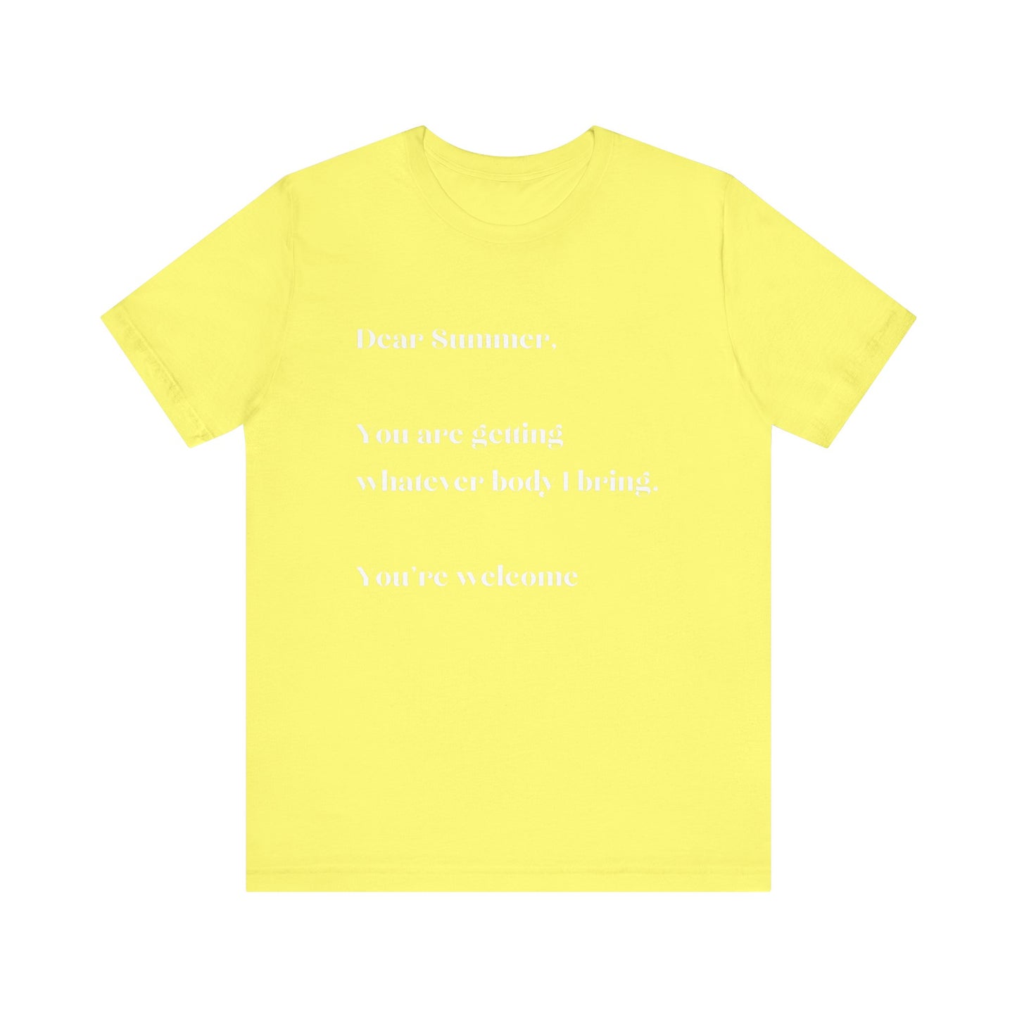 Summer Body WHT Short Sleeve Tee