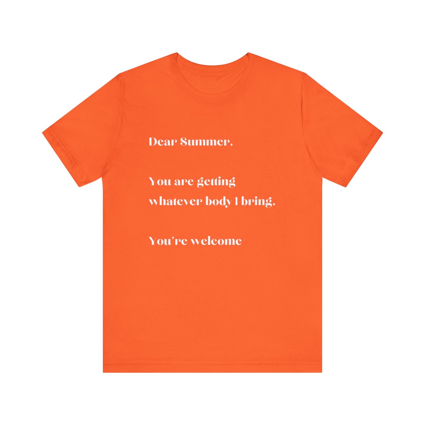 Summer Body WHT Short Sleeve Tee