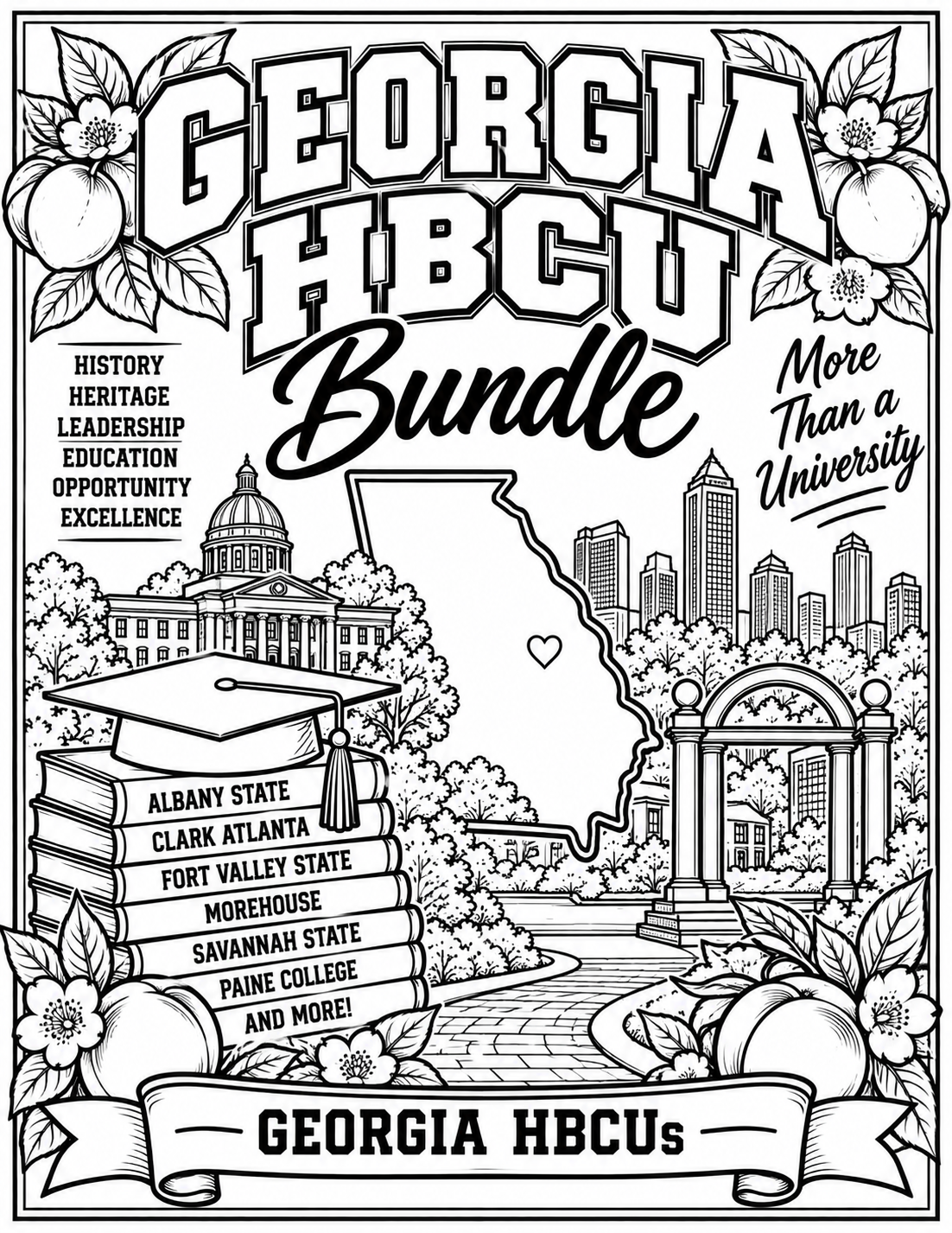Georgia HBCU Coloring Bundle