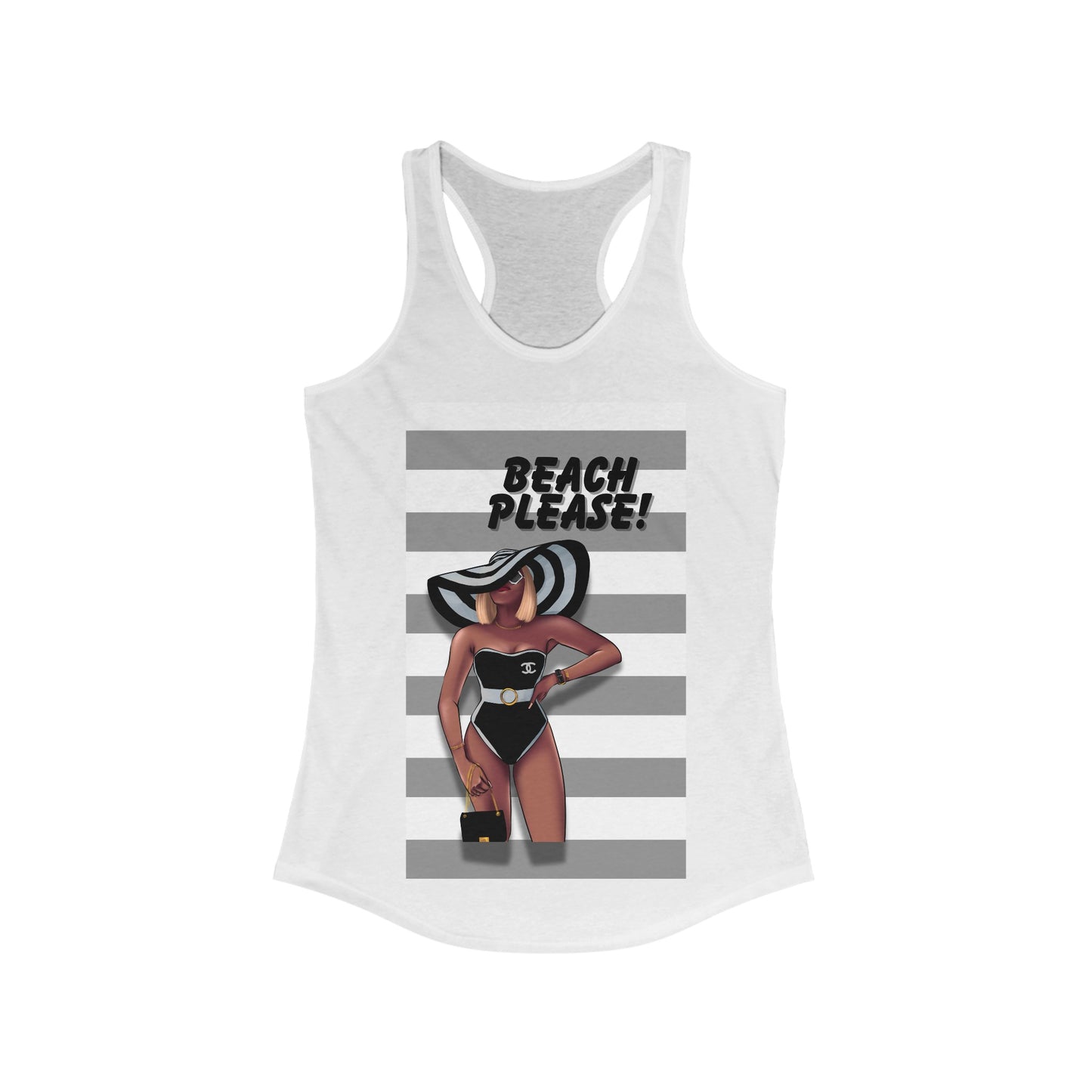 Beach Please Women's Racerback Tank