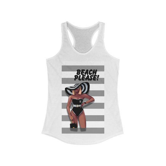 Beach Please Women's Racerback Tank