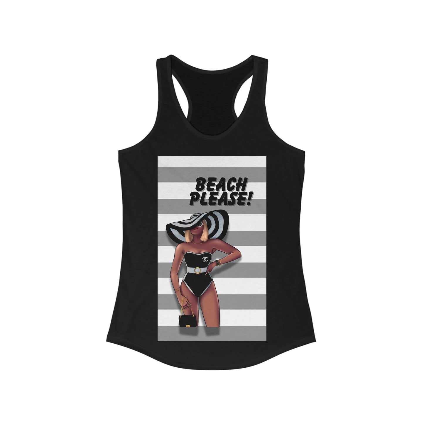 Beach Please Women's Racerback Tank