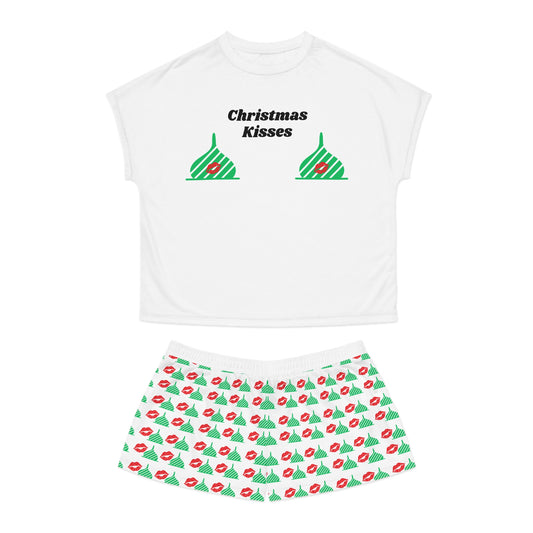 Christmas Kisses Women's Short Pajama Set (AOP)