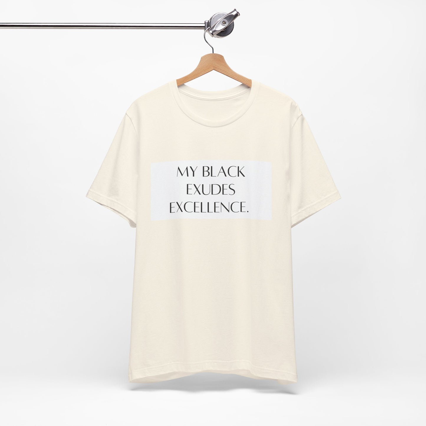 My Black Exudes Excellence Unisex Jersey Short Sleeve Tee