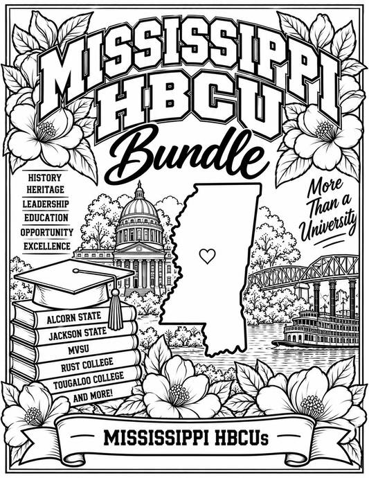 Mississippi HBCU Coloring Bundle