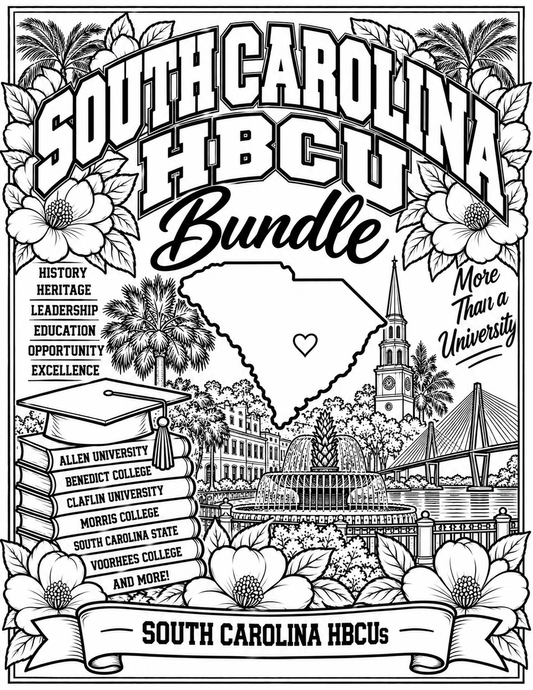 South Carolina HBCUs Coloring Bundle